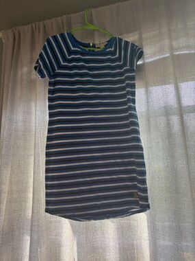 Michael Kors Blue and White Striped Dress